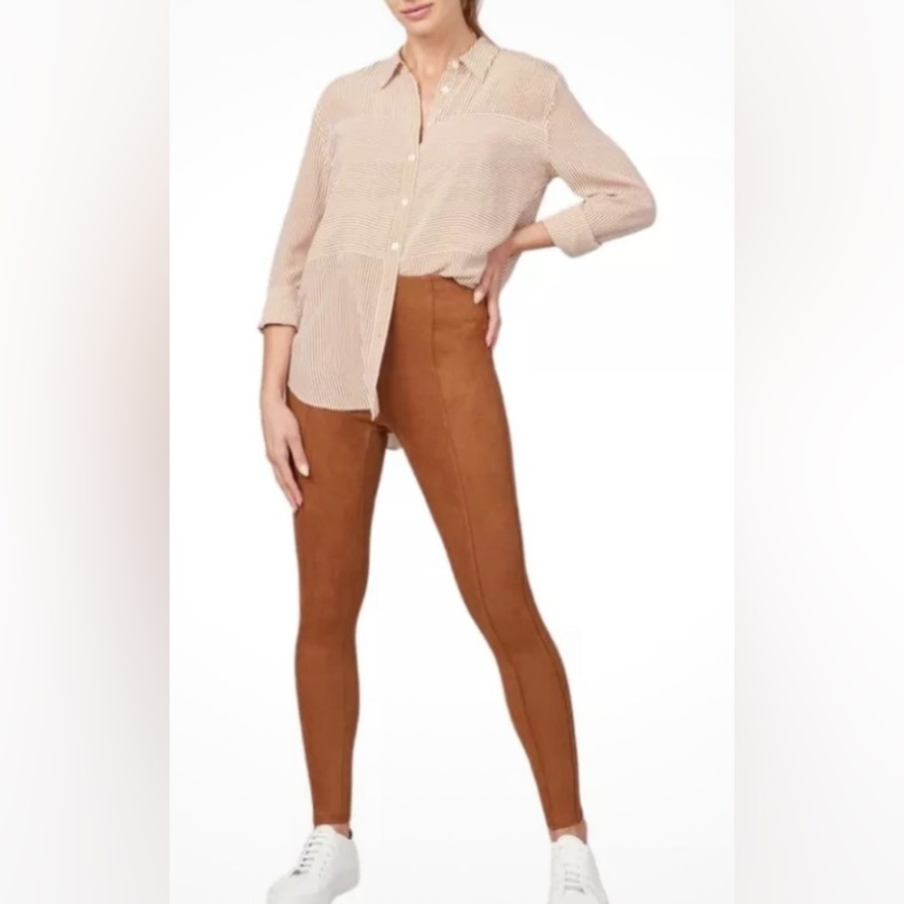 SPANX Faux Suede Leggings‎ Pants. Caramel Brown. Women’s S